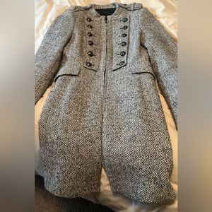 Black and white coat